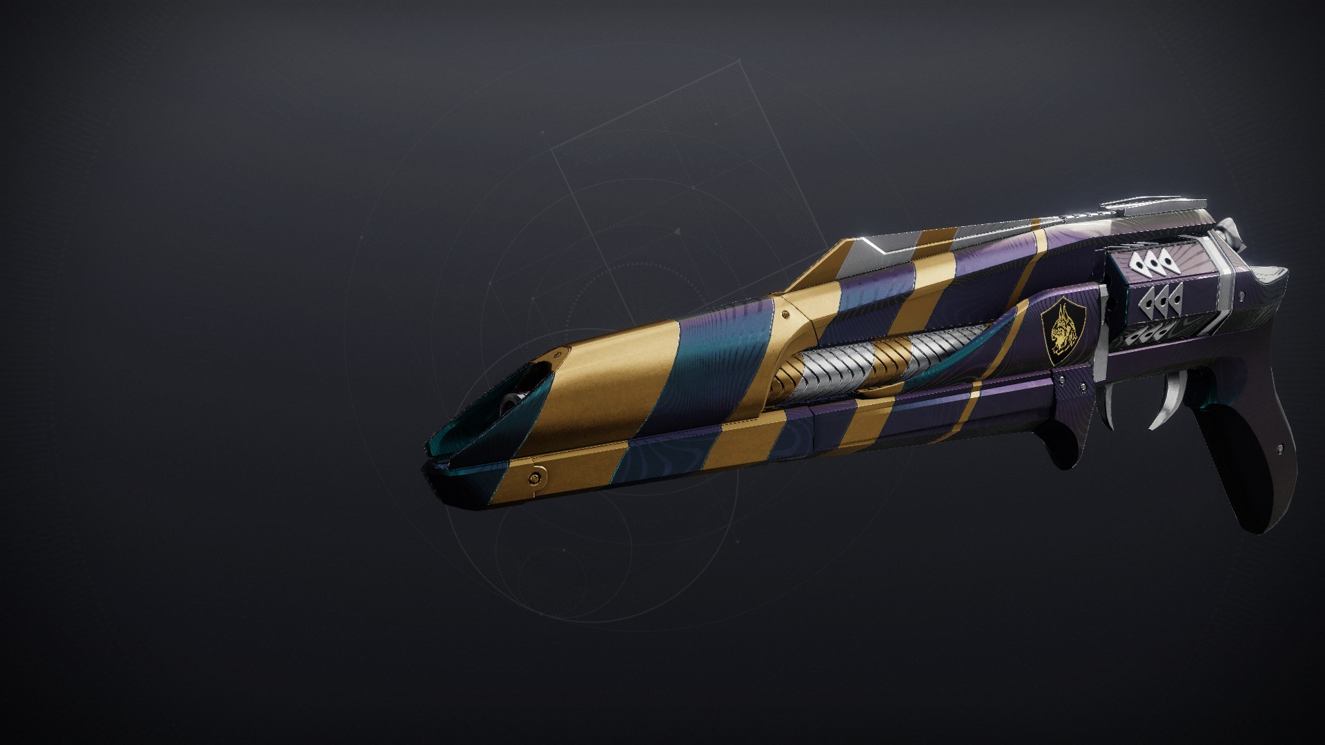 Midnight Coup hand cannon shown in profile